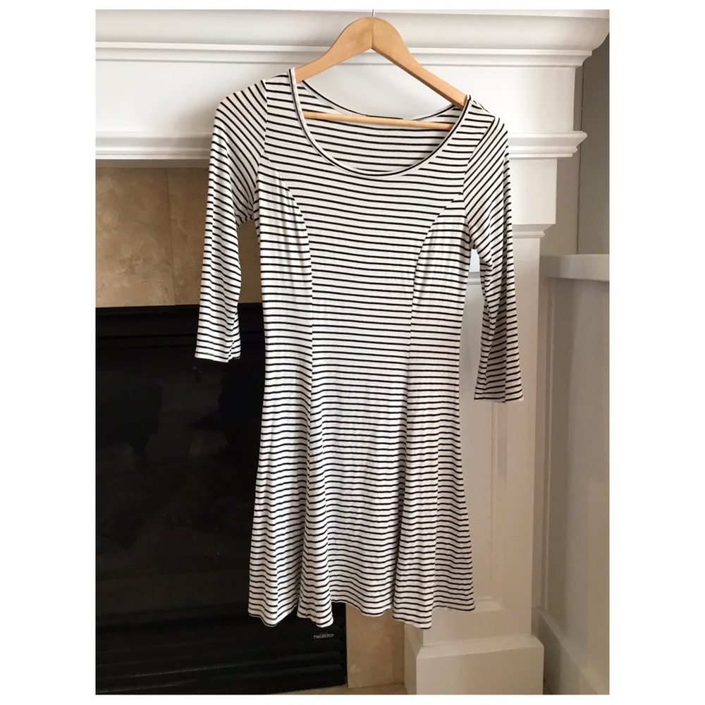Papaya Striped Mini Dress